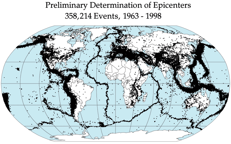 Mapa de sismicidad