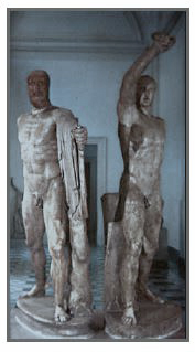 Harmodio y Aristogiton. museo de Nápoles